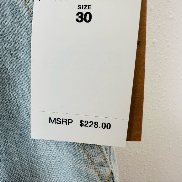 New Ralph Lauren High Rise Tapered Blue Tie Belt Ankle Cotton Denim Jeans Pants - Picture 14 of 16